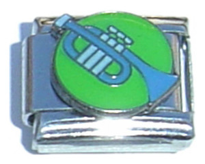 Trumpet Blue Italian Charm Trumpet Blue Italian Charm