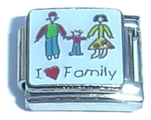 I Love Family Italian Charm