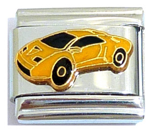 Yellow Car Italian Charm