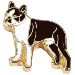 Boston Terrier Dog Floating Locket Charm Boston Terrier Dog Floating Locket Charm