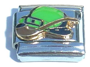 Lucky Green Hat And Pipe Italian Charm Lucky Green Hat And Pipe Italian Charm