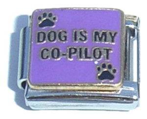 Dog Is My Co Pilot Italian Charm