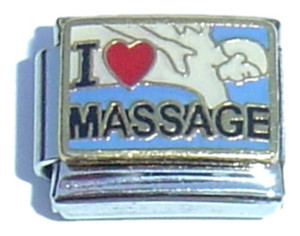 I Love Massage Italian Charm I Love Massage Italian Charm