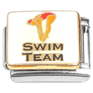 Swim Team Italian Charm