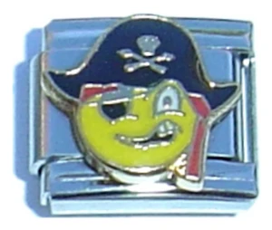 Pirate Smiley Italian Charm