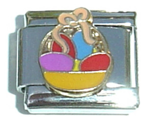 Easter Basket With Eggs Italian Charm Easter Basket With Eggs Italian Charm