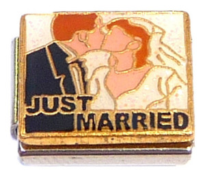Just Married Italian Charm