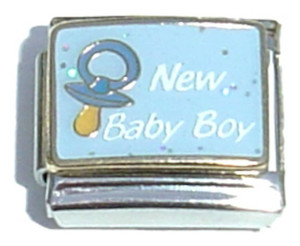 New Baby Boy Italian Charm
