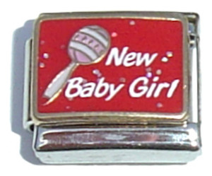New Baby Girl Italian Charm New Baby Girl Italian Charm