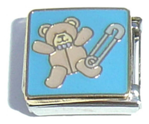 Bear With Blue Italian Charm Bear With Blue Italian Charm