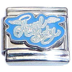 Angel Baby Dark Blue Italian Charm