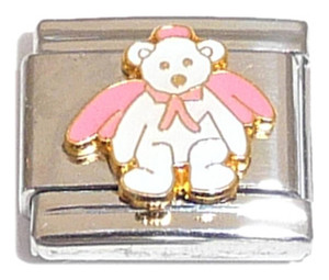 Bear With Pink Wings Italian Charm Bear With Pink Wings Italian Charm