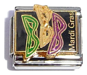 Mardi Gras Italian Charm