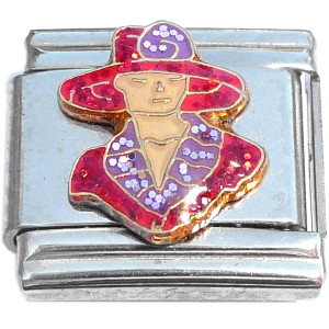 Red Hat Lady Italian Charm Red Hat Lady Italian Charm