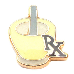 Rx Medical Pharmacy Floating Locket Charm