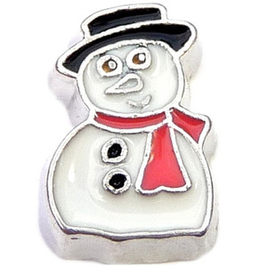 Snowman Floating Locket Charm Snowman Floating Locket Charm