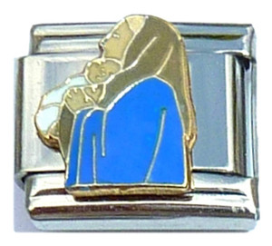 Mother Holding Baby Italian Charm