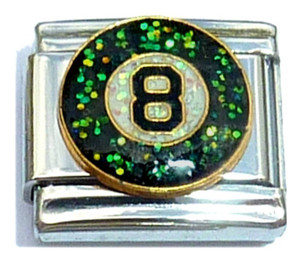 Sparkly 8 Ball Italian Charm Sparkly 8 Ball Italian Charm