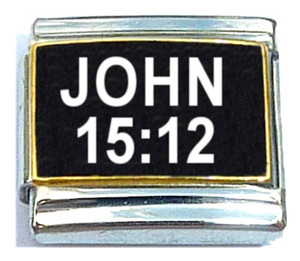 John 15 12 Italian Charm John 15 12 Italian Charm