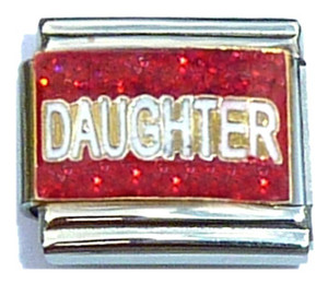 Daughter Red Italian Charm