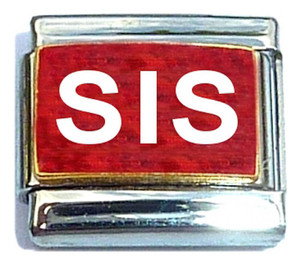 Sis Red Italian Charm