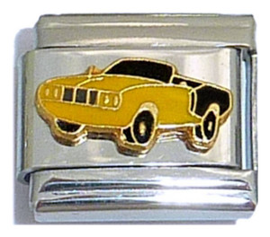 Yellow And Black Convertible Italian Charm