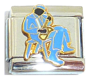 Man In Blue Suit Italian Charm