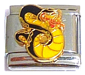 Black And Yellow Snakes Italian Charm Black And Yellow Snakes Italian Charm
