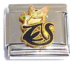 Cat Drinking Italian Charm