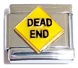 Dead End Sign Italian Charm
