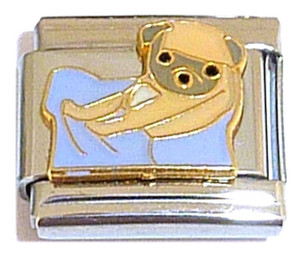 Dog Under Blankets Italian Charm