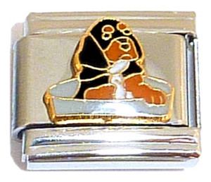 Dog In Stocking Italian Charm Dog In Stocking Italian Charm