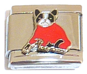 Dog In Red Shirt Italian Charm