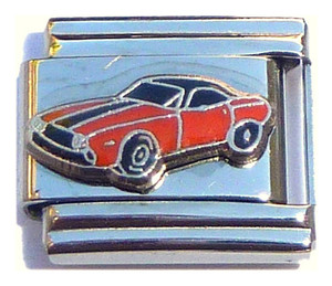 Red And Black Car Italian Charm