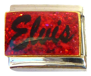 Elvis Red Italian Charm