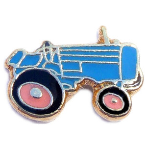 Tractor in Blue Floating Locket Charm