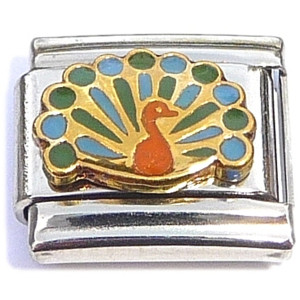 Peacock Bird Italian Charm