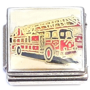 Firetruck Fire Truck Engine Italian Charm Firetruck Fire Truck Engine Italian Charm