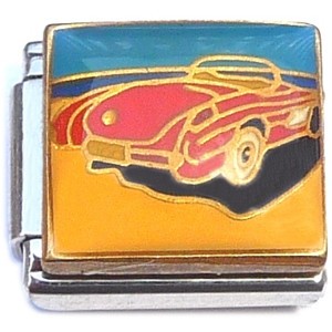 Red Vintage Classic Car Italian Charm Red Vintage Classic Car Italian Charm