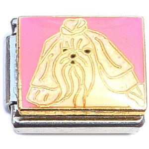White Dog Maltese or Shih Tzu Italian Charm White Dog Maltese or Shih Tzu Italian Charm