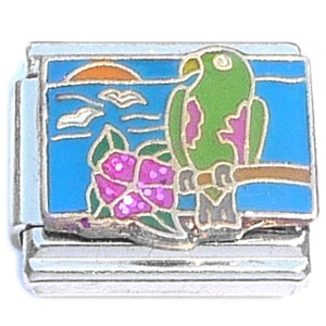 Tropical Bird Sunset Italian Charm Tropical Bird Sunset Italian Charm