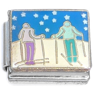 Skiing Falling Snow Italian Charm