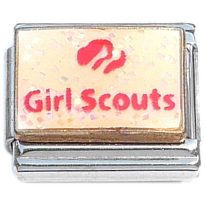 Red Girl Scouts Logo Italian Charm Red Girl Scouts Logo Italian Charm
