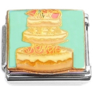 Wedding Cake with Flowers Italian Charm