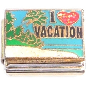 I Love Vacation Beach Italian Charm