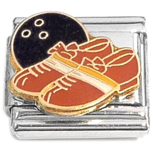 Bowling Ball and Shoes Italian Charm