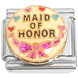 Maid of Honor with Heart Italian Charm Maid of Honor with Heart Italian Charm