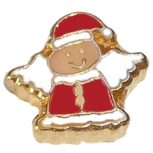 Christmas Angel Floating Locket Charm