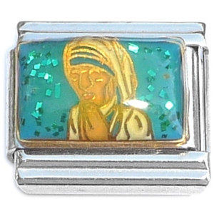 Nun Praying Teal Italian Charm Nun Praying Teal Italian Charm