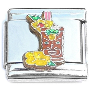 Tiki Drink Tropical Cocktail Flower Italian Charm Tiki Drink Tropical Cocktail Flower Italian Charm